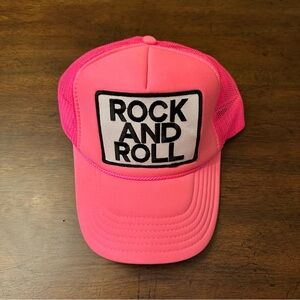 AVIATOR NATION - ROCK & ROLL VINTAGE TRUCKER HAT - NEON PINK